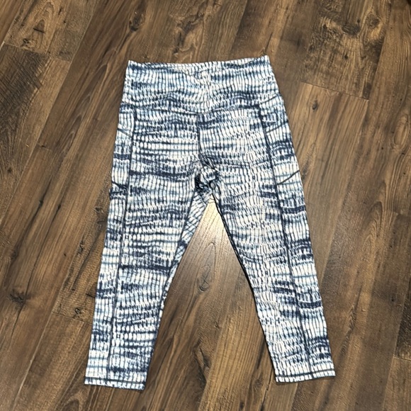 Gaiam Stylish Blue Patterned ladies large Leggings - Picture 1 of 4